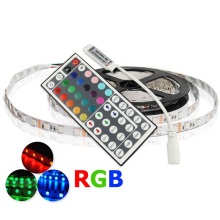 New Full Kit 5M 5050 RGB LED Strip Light IP20(NO-Waterproof)+Power adapter+44 Key Remote China LED strip